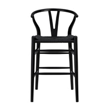 Load image into Gallery viewer, Solid Wood Counter Height Bar Chair - Black
