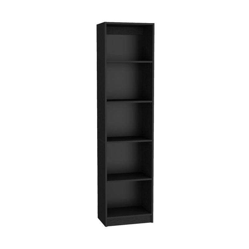 Five Tier Bookcases With Two Doors (Set of 3) - Black