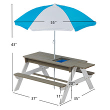 Load image into Gallery viewer, Kids Picnic Table With Sand And Water Table Conversion
