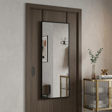Load image into Gallery viewer, Aluminum Over the Door Framed Cheval Mirror - Black
