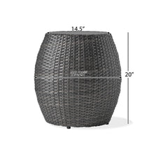 Load image into Gallery viewer, Outdoor Wicker Patio Side Table
