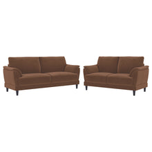 Load image into Gallery viewer, Dania - 2 Piece Upholstered Crescent Arm Sofa Set - Rust
