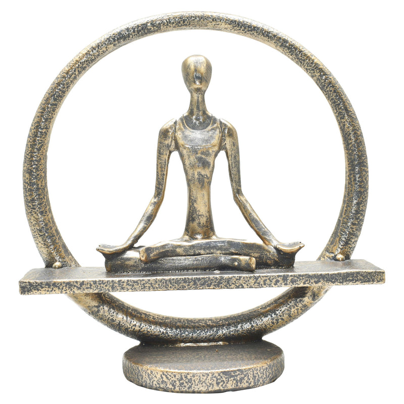 Yoga Meditation Tabletop Sculpture - Pewter