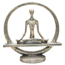 Load image into Gallery viewer, Yoga Meditation Tabletop Sculpture - Pewter
