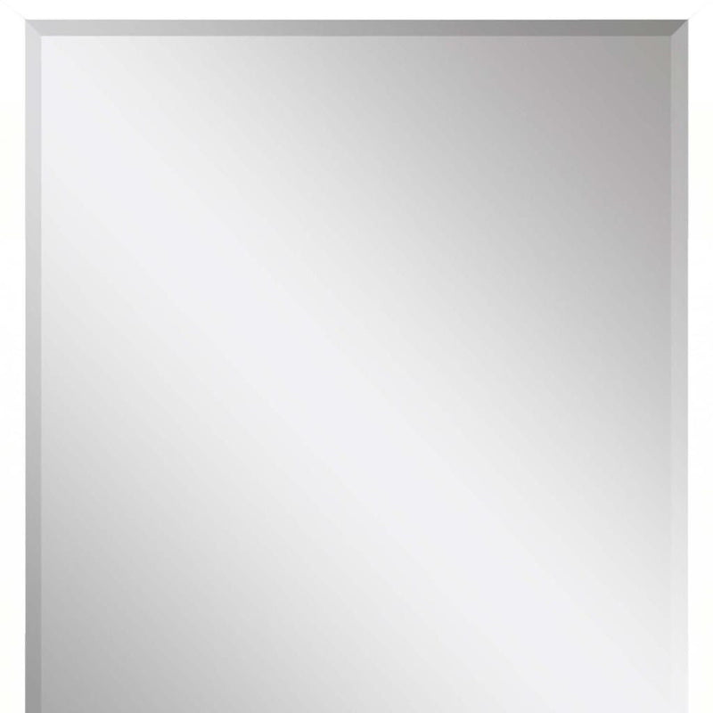 42" Solid Wood Framed Accent Mirror - White
