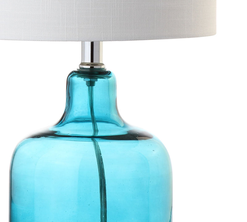 Novelty Desk Lamp LED With Drum Shade - Blue