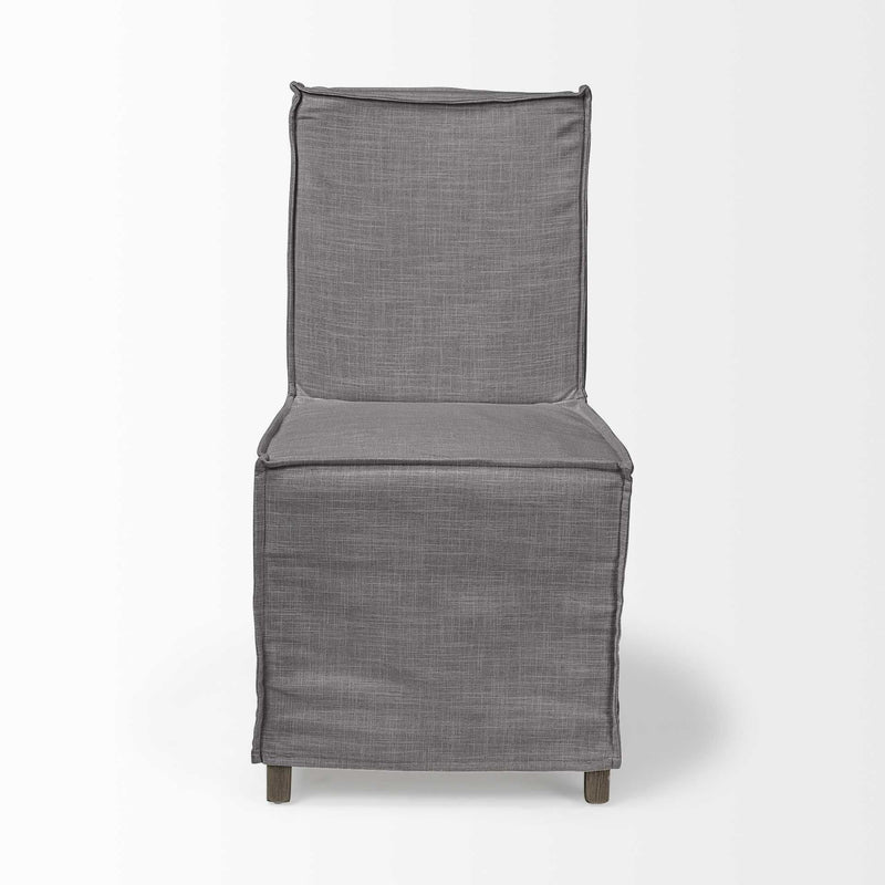 Slipcovered Wood Parsons Chairs (Set of 2) - Gray