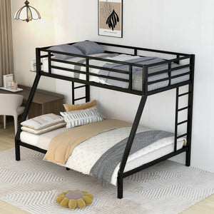 Metal Twin XL over Queen Bunk Bed for Teens and Adults,Space-Saving/Noise Reduced/No Box Spring Needed, Old SKU W1307S00013 (Expect arrive date 2024/3/24)