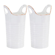 Load image into Gallery viewer, Round Table Vases (Set of 2) - White / White
