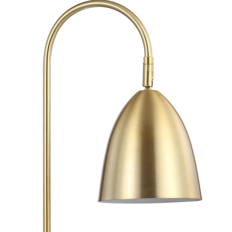Arched Lamp With Novelty Shade - White / Brass