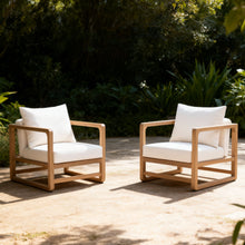 Load image into Gallery viewer, Outdoor Lounge Chair With Oversized Cushion Set For Patio
