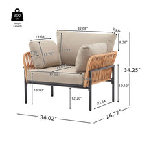 Load image into Gallery viewer, Rope Lounge Chair With Cushions For Modern Spaces
