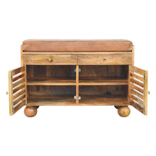 Load image into Gallery viewer, Round Accent Cabinet With Single Door Two Drawers - Brown

