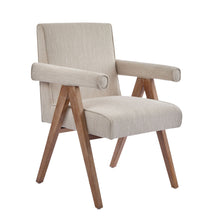 Load image into Gallery viewer, Contemporary Poppy Fabric Dining Armchair With Rubberwood Legs
