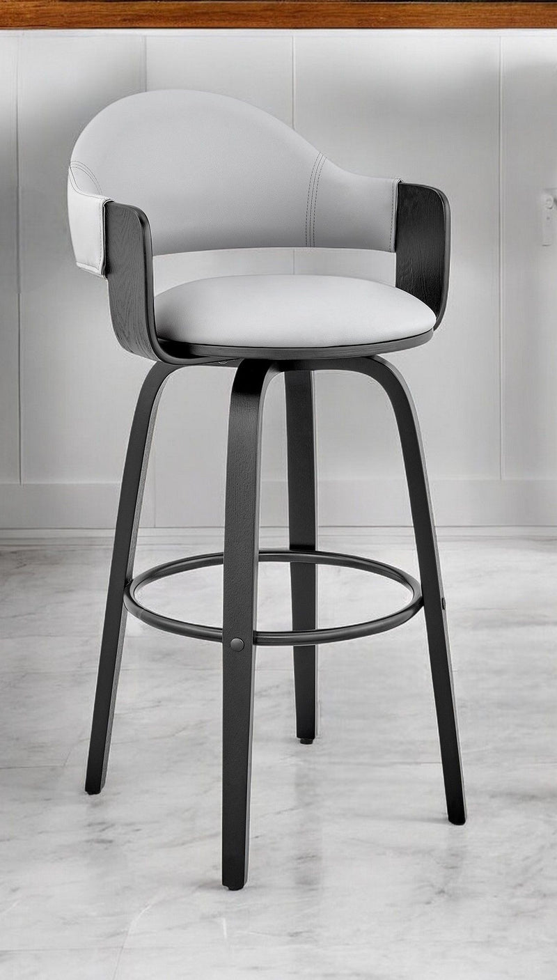 Swivel Low Back, Bar Height Bar Chair - Gray / Black