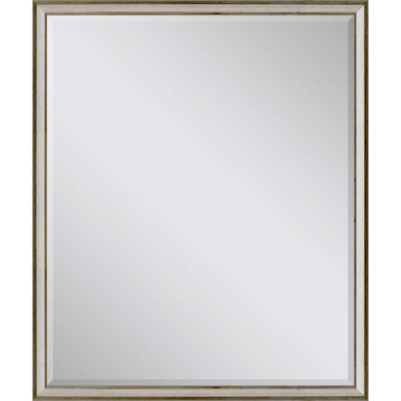 30" Wood Accent Mirror - Silver