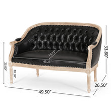 Load image into Gallery viewer, French Country Chesterfield Style Tufted Loveseat
