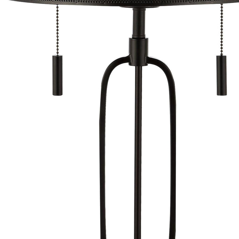 Novelty Table Lamp With Drum Shade - Antiqued Bronze