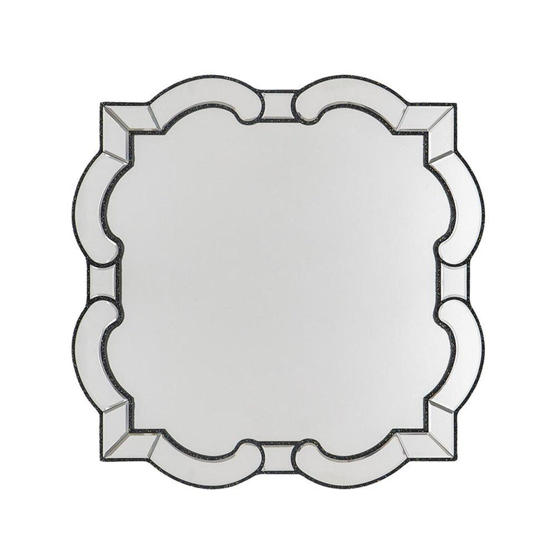 32" Scalloped Glass Framed Accent Mirror - Clear