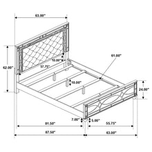 Load image into Gallery viewer, Arabesque - 4 Piece Queen Bedroom Set With LED Headboard - Silver
