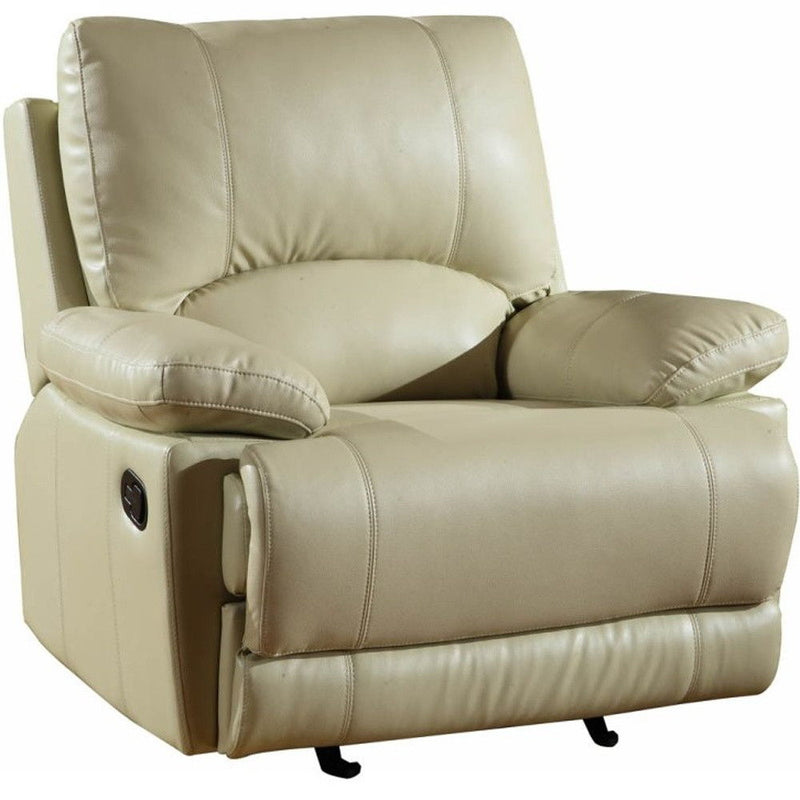Microsuede Manual Gliding Recliner - Beige