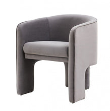 Load image into Gallery viewer, Contemporary Velvet Three Legged Chair - Dark Gray
