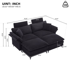 Load image into Gallery viewer, Modern Deep Seat Sectional Sofa With Ottoman
