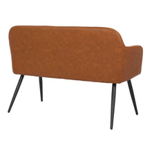 Load image into Gallery viewer, Daniella - Industrial High Back Bench - Black / Camel
