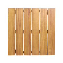 Load image into Gallery viewer, Outdoor Square Side Table With Slatted Top And Wood Frame - Teak
