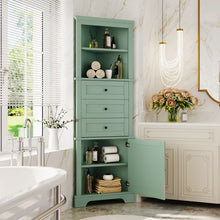 Load image into Gallery viewer, Tall Storage Cabinet With 3 Drawers And Adjustable Shelves For Bathroom

