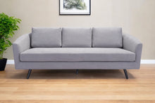 Load image into Gallery viewer, Polyester Sofa With Black Legs - Gray

