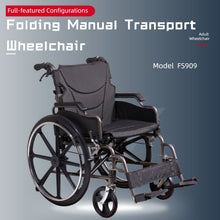 Load image into Gallery viewer, Heavy-Duty Manual Wheelchair For Adults With Double X Force Support
