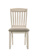 Load image into Gallery viewer, Upholstered Fabric Slat Back Dining Side Chairs (Set of 2) - Tan / Cream
