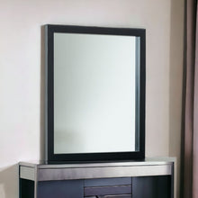 Load image into Gallery viewer, 40" Ash Veneer Rectangle Wall Mounted Dresser Mirror Engineered Framed - Black
