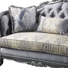 Load image into Gallery viewer, Silk Blend Loveseat And Toss Pillows - Gray / Platinum
