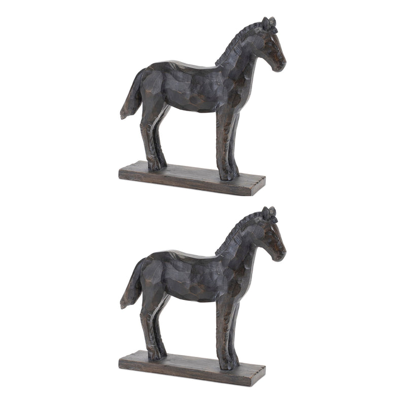 Poly Figurine Tabletop Sculpture (Set of 2) - Black