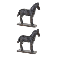 Load image into Gallery viewer, Poly Figurine Tabletop Sculpture (Set of 2) - Black
