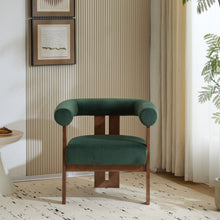 Load image into Gallery viewer, Modern Upholstered Round Arm Accent Chair With Velvet Upholstery
