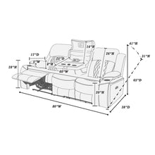Load image into Gallery viewer, Power Motion Living Room Set With USB Port, Adjustable Headrest, Cup Holder
