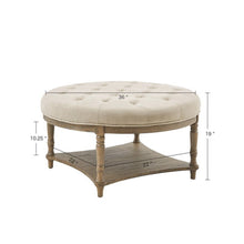 Load image into Gallery viewer, Cedric - Accent Ottoman With Tufted Top And Storage Shelf - Cream
