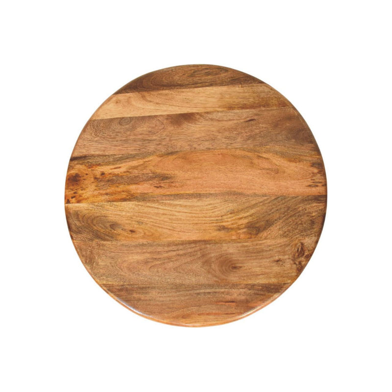 Round Coffee Table With Six Drawers - Brown