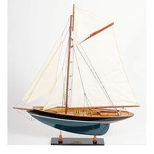Load image into Gallery viewer, Hand Painted Model Boat - Blue / Light Brown
