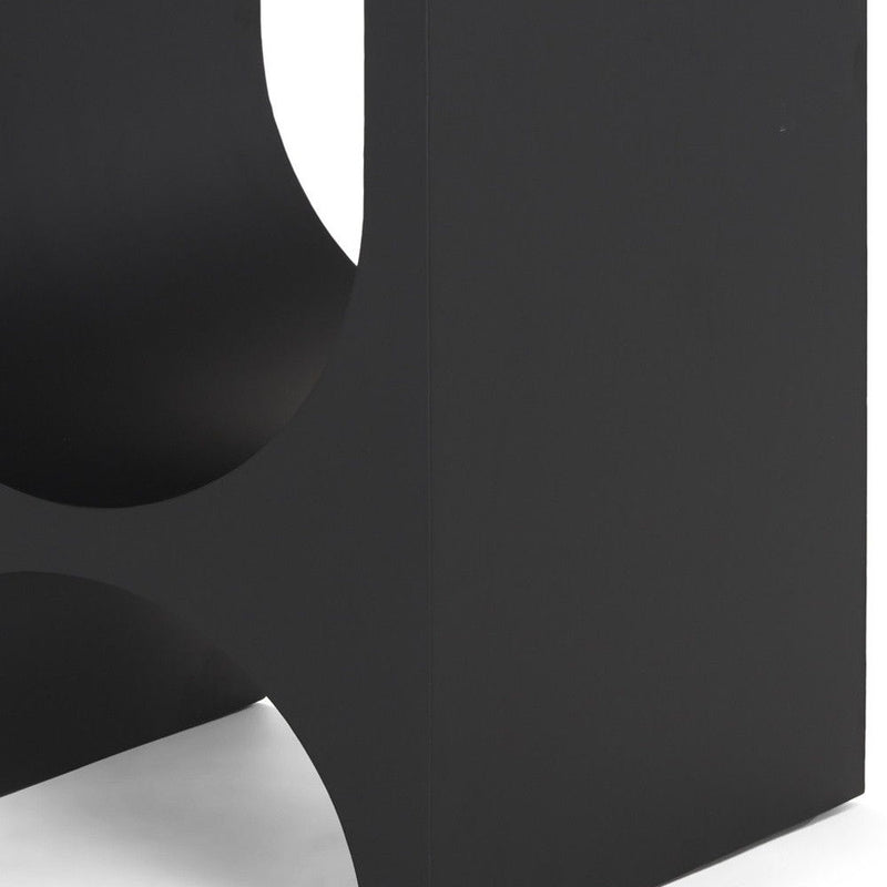 Iron Square Sled End Table - Black