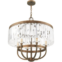 Load image into Gallery viewer, 25'' Six Light Dimmable Chandelier With Shades - Bronze

