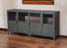 Load image into Gallery viewer, 72" Metal Enclosed Storage TV Stand - Dark Gray
