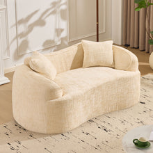 Load image into Gallery viewer, Curved 2 Person Compress Sofa With Armrests, Includes Pillows
