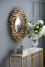 Load image into Gallery viewer, Sunburst Design Wall Mirror Decorative en For Entryway, Modern Living Room - Gold
