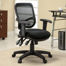Load image into Gallery viewer, Swivel Office Chair Armrests Ergonomic Design, Adjustable Height And Tilt - Black
