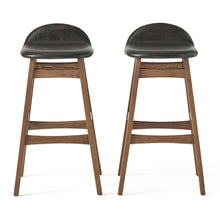 Load image into Gallery viewer, Contemporary Bar Stool With Stylish Seat And Small Backrest
