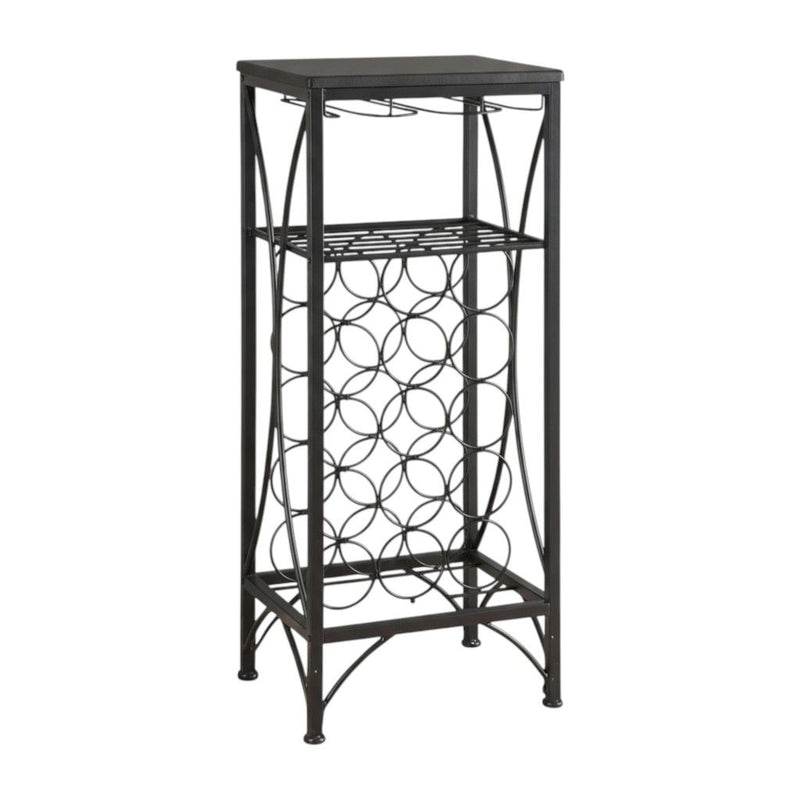 41" Stainless Steel Wine Rack - Black